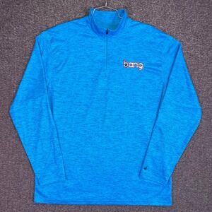 Bang Energy Pullover Men XL Blue Space Dye Gym Athletic Top 1/4 Zip Badger Sport